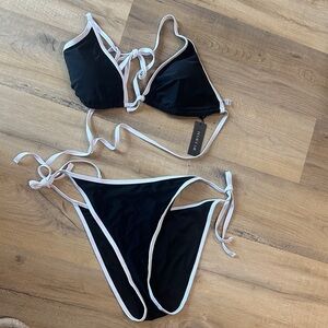 NEW Tempt me Black and White Bikini Set plus size 18 W‎ women’s two piece nwt